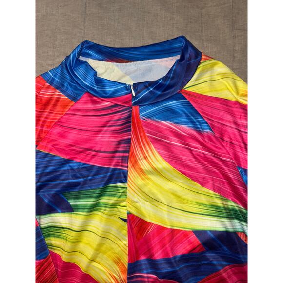 Maweii Plus Allover Print Mock Neck Bodycon Dress size XXL - Picture 4 of 6